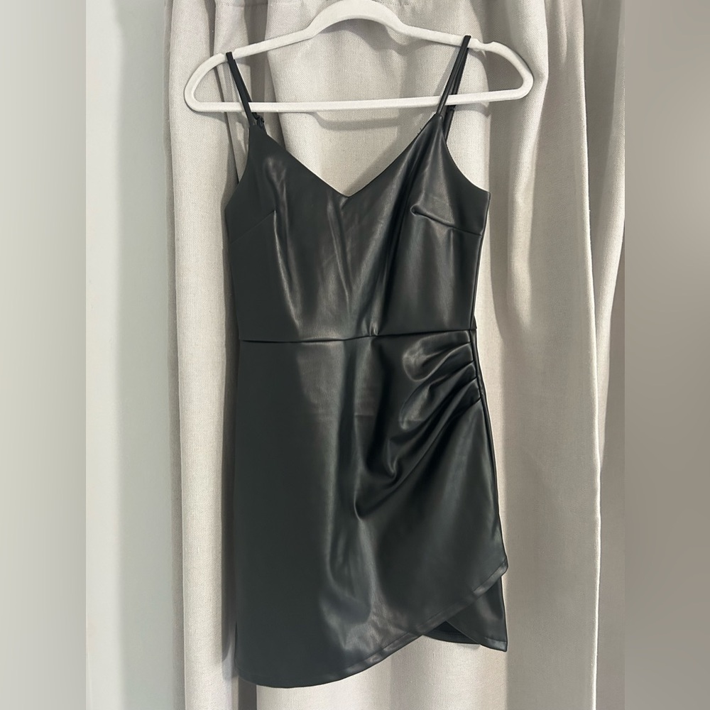 Francesca’s Faux Leather Mini Dress